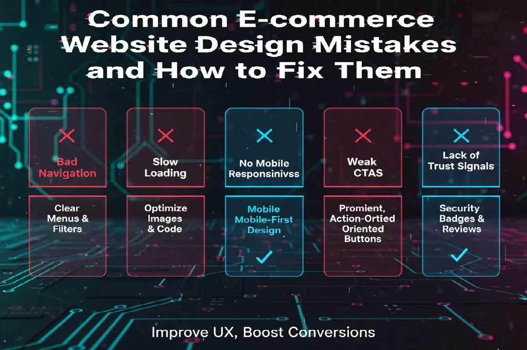 Common E-commerce Website Design Mistakes and How to Fix Them