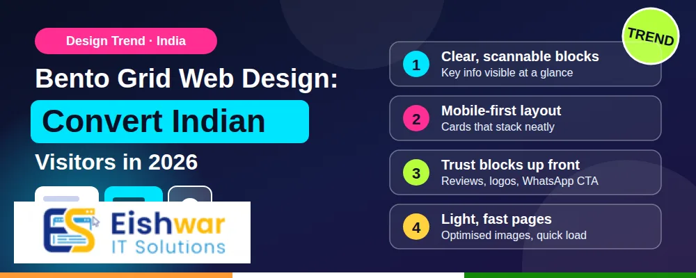 Bento Grid Web Design: Convert Indian Visitors in 2026