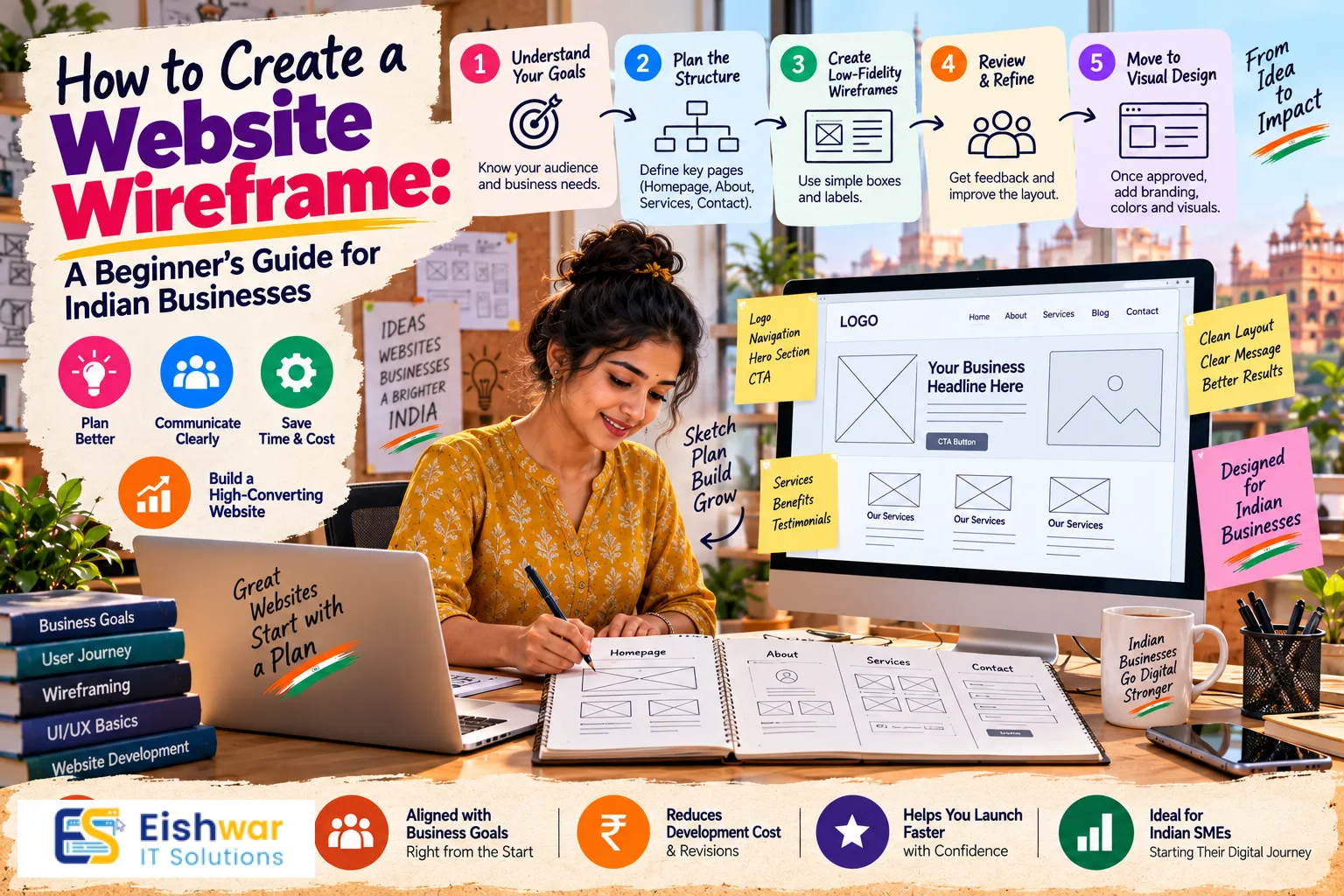 How to Create a Website Wireframe: A Beginner's Guide for Indian Busin