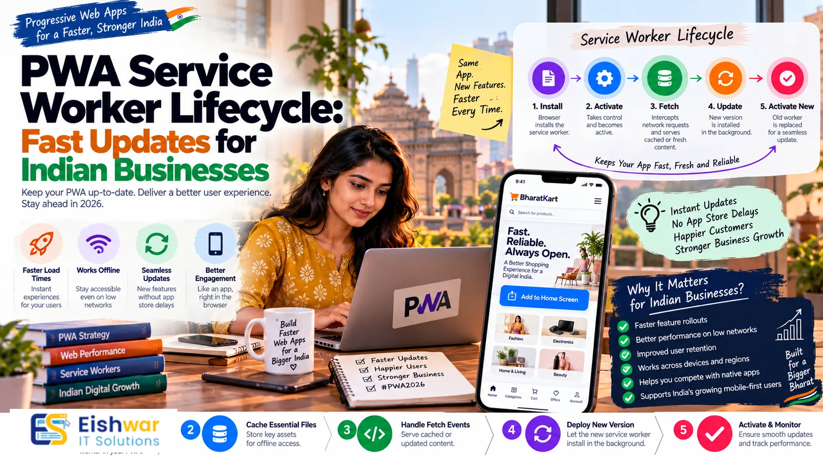 PWA Service Worker Lifecycle: Fast Updates for Indian Businesses